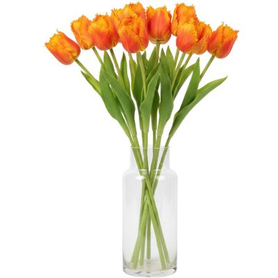 Orangefarbene Tulpe, 38 cm, naturgetreue Frühlingsdekoration