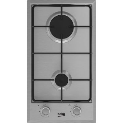 6. Beko HDCG 32220 FX Edelstahl Einbau-Gasherd 29 cm 2 Kochzonen