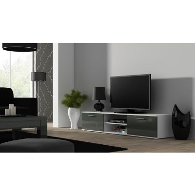 TV-Schrank SOHO 180 weiß/grau glänzend