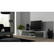 TV-Schrank SOHO 180 weiß/grau glänzend