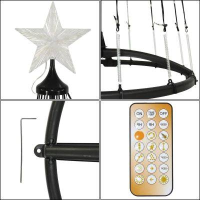 3. Dekorativer Weihnachtsbaum, 550 LEDs, warmweiß, 300 cm, schwarz