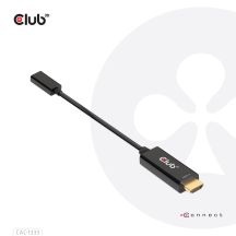 CLUB 3D CAC-1333 Kabeladapter 0,22 m HDMI Typ-A (Standard) USB Typ-C Schwarz