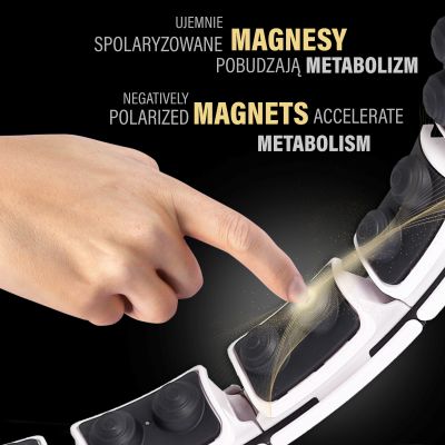 6. Hula Hop HMS HHM16 mit Magnet und Gewicht, weiß + Zähler