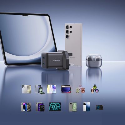 8. Joyroom JR-TCG17 45W 2 x USB-C Wandladegerät (UK-Stecker) - schwarz