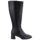 2. Schwarze Sergio Leone KZ-31-S Damen-Lederstiefel mit hohem Absatz
