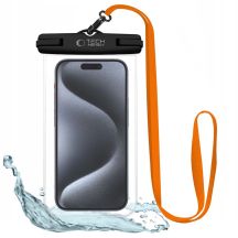 Tech-Protect Waterproof Case UWC7 wasserdichte Abdeckung für Geräte bis 6,9 Zoll – Schwarz und Orange
