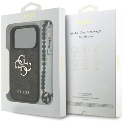 8. Guess 4G Strap 4G Classic Logo Hülle für iPhone 17 Pro - Schwarz