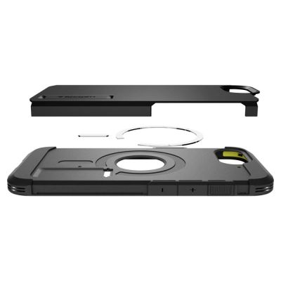 10. Spigen Tough Armor Hülle mit MagSafe für iPhone 16e / 17e mit Ständer – Schwarz