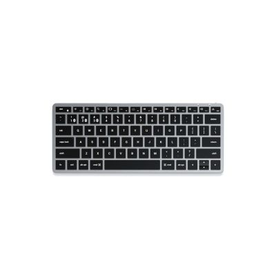 Satechi Slim X1 Tastatur – Bluetooth-Tastatur für bis zu drei USB-C-Geräte, US (Space Gray)