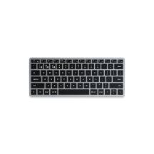 Satechi Slim X1 Tastatur – Bluetooth-Tastatur für bis zu drei USB-C-Geräte, US (Space Gray)