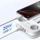 2. Orico APP 15,5W 5-in-1 Steckdosenleiste (2x AC + 2x USB-A + 1x USB-C) – Weiß