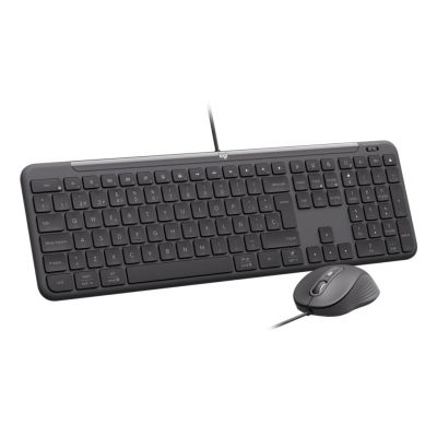 3. Logitech 920-013343 Tastatur und Maus inklusive, Heim-/Büro-USB, QWERTZ-Tastatur, Deutsch, Graphit