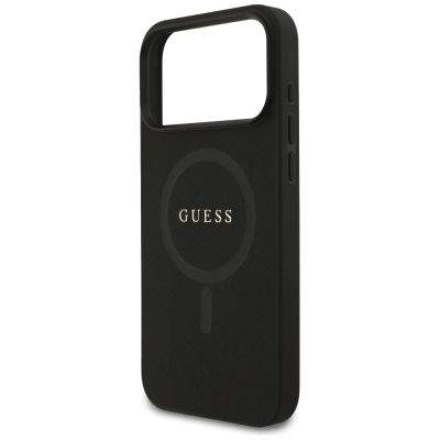 6. Guess Saffiano Classic Logo MagSafe Case für iPhone 17 Pro Max - Schwarz