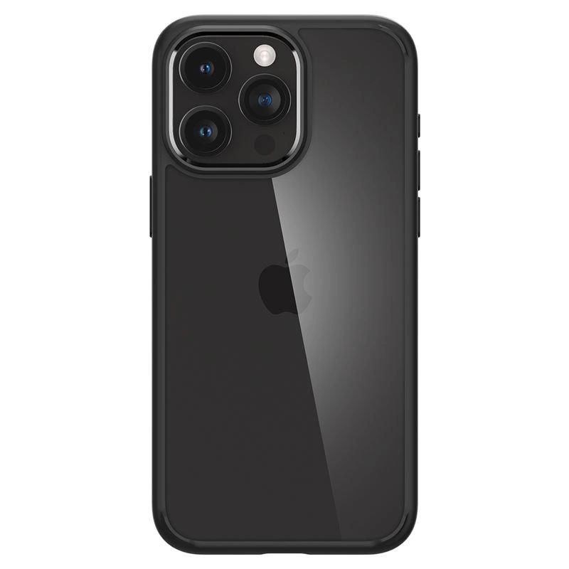 7. Spigen Crystal Hybrid-Hülle für iPhone 15 Pro – Schwarz
