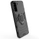 5. Ring Armor Tough Hybrid Case Cover + Magnethalter für Samsung Galaxy S22+ (S22 Plus) schwarz