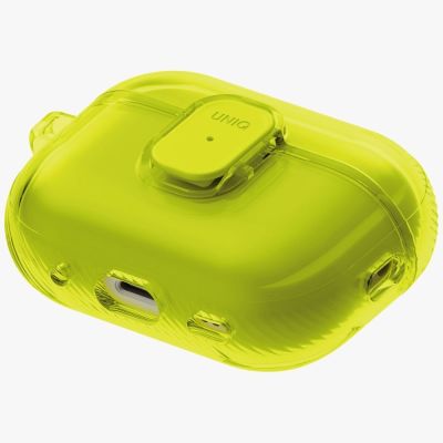 5. Uniq Glase Pro Schutzhülle für AirPods Pro 3 mit Schloss – Transparent Gelb