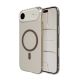 4. Puro Lite Mag TPU+PC Hülle kompatibel mit MagSafe für iPhone 17 Air - Transparent mit braunem Ring