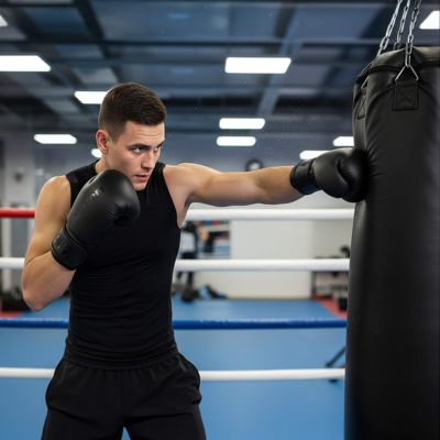 10. Meteor 10 oz Trainingsboxhandschuhe, Klettverschluss, PU