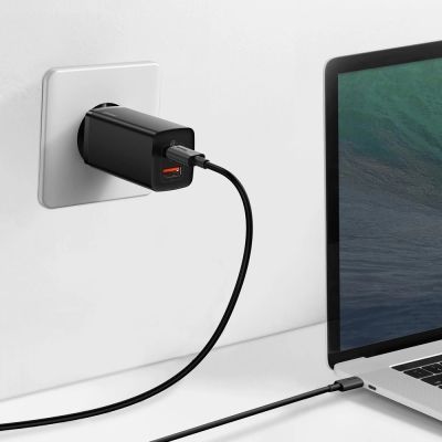 9. Baseus GaN2 Lite Fast 65W USB / USB Type C Quick Charge 3.0 Power Delivery (Galliumnitrid) Schwarz (CCGAN2L-B01)