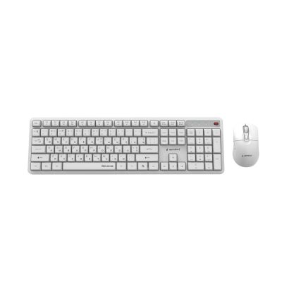 2. GEMBIRD Kabelloses Tastatur- und Maus-Set Silent Key Pro Business, Weiß, Russisches Layout