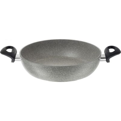 BALLARINI Ferrara tiefe Bratpfanne mit 2 Griffen, Granit, 28 cm, FERG3K0.28D