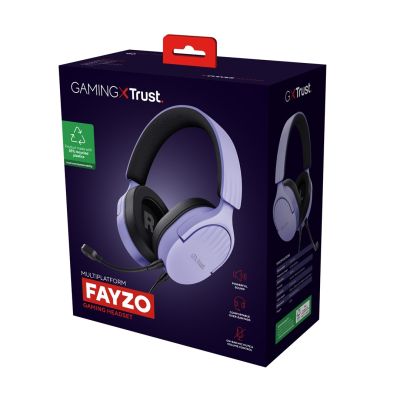 9. Headset TRUST GXT489P FAYZO PURPLE