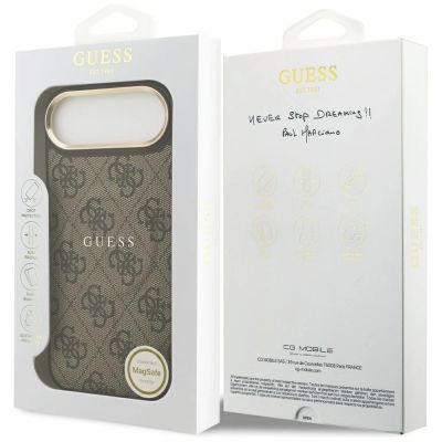 8. Guess 4G PU Classic Logo MagSafe Hülle für iPhone 17 Air - Braun