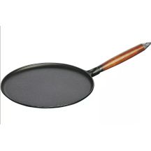 STAUB 40509-525-0 Pfannkuchenpfanne mit Holzgriff - schwarz 28 cm