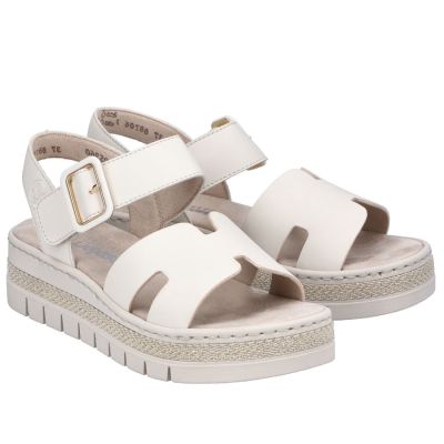 2. Beige Keilsandalen für Damen Rieker V4952-60