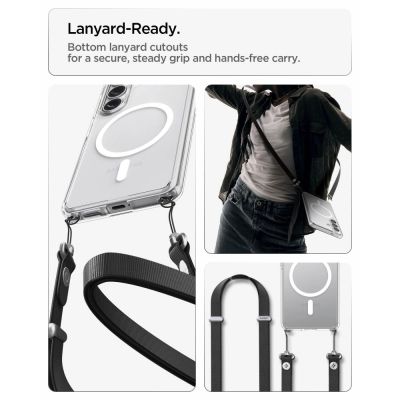 13. Spigen Ultra Hybrid Mag MagSafe Hülle für Samsung Galaxy S26 – Transparent und Weiß