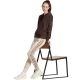 6. adidas Damen-Kapuzenpullover mit durchgehendem Reißverschluss, Animal-Print, 3-Streifen, Braun KV9299