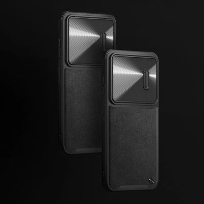 8. Nillkin CamShield Leather S Case für Samsung Galaxy S23+ Cover mit Kameraabdeckung schwarz