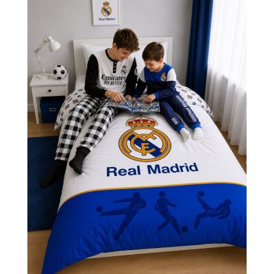 3. Real Madrid Bettwäsche-Set aus Baumwolle, 140x200 + 70x90 cm, REB80223BL