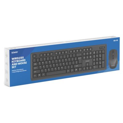 6. SAVIO Kabelloses Tastatur- und Maus-Set KB-03