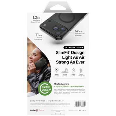 8. Uniq Airsuit Hülle für iPhone 17 Air mit Magclick-Ladefunktion – Transparent