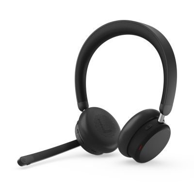 5. Lenovo ANC-Headset 6550, kabelloses Headset mit Kopfbügel, geeignet für Büro/Callcenter, USB Typ-C, Bluetooth, Schwarz