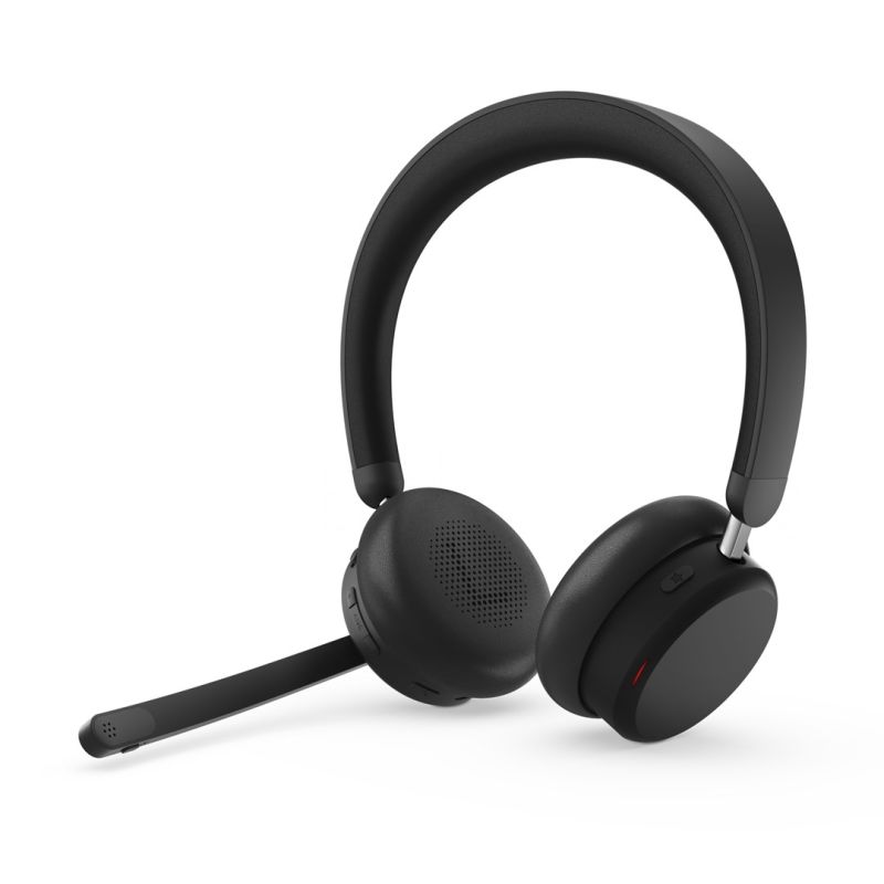 5. Lenovo ANC-Headset 6550, kabelloses Headset mit Kopfbügel, geeignet für Büro/Callcenter, USB Typ-C, Bluetooth, Schwarz