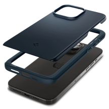 Spigen Thin Fit Hülle für iPhone 15 Pro Max – schwarzes Metall