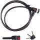 Fahrradschloss mit Kabelschloss 10x1800mm mit Griff Black+Decker