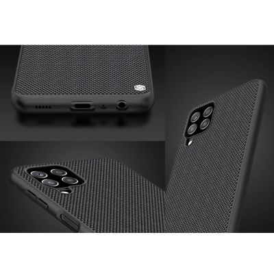 11. Nillkin Textured Case robuste, verstärkte Hülle mit Gelrahmen und Nylonrückseite für Samsung Galaxy A22 4G schwarz