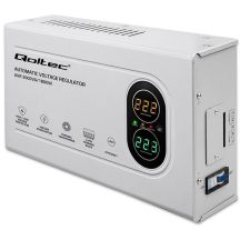 Qoltec Automatischer Spannungsstabilisator AVR 3000VA | 1800W | Kompakt | Ringkerntransformator