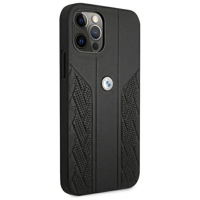 4. BMW Leather Curve Perforate Case für iPhone 12 Pro Max – Schwarz