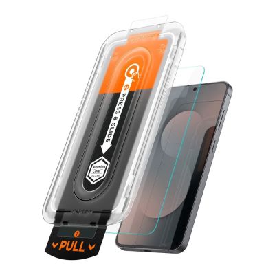 2. Spigen Glas.tR „EZ Fit Pro“ Panzerglas, 2er-Pack für Samsung Galaxy S25 FE
