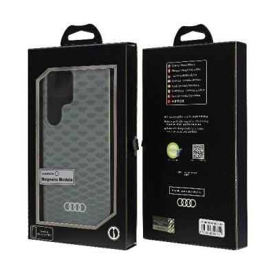 7. Audi IML Stitching Pattern MagSafe Case S24 Ultra S928 grau/graues Hardcase AU-IMLMS24U-Q5/D3-GY