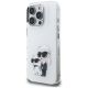 2. Karl Lagerfeld IML Aquarelle Karl & Choupette & Logo iPhone 16 Pro Hülle - Weiß