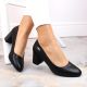 17. Sergio Leone W SK314A schwarze Pumps mit dekorativem Blockabsatz