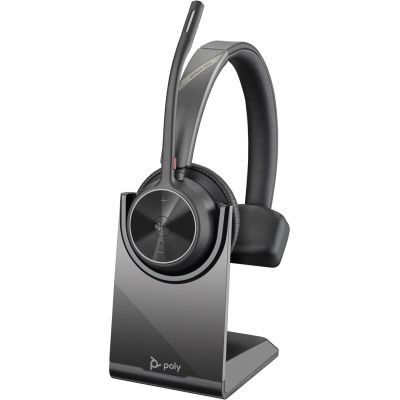 5. POLY Voyager 4310 Microsoft Teams-zertifiziertes Headset + BT700-Adapter + Ladestation