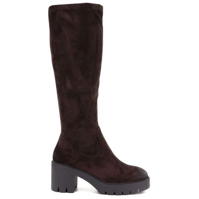 2. Damen-Wildlederstiefel mit Warmfutter in Schokoladenbraun Vinceza 58332