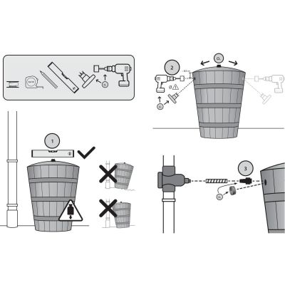 3. Regenwassertank Rustico 275L Umbra Holzfass