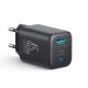 3. Joyroom JR-TO1 GaN 45 USB-C Lightning USB-A Wandladegerät – Schwarz